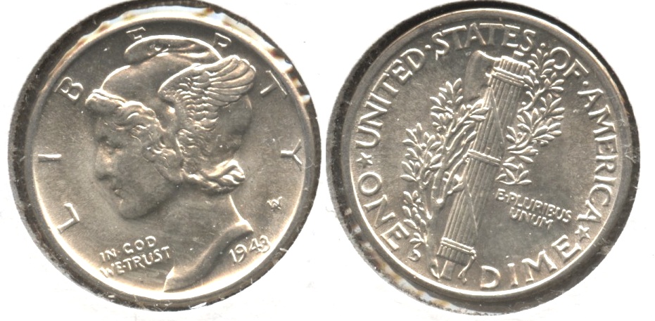 1943-D Mercury Dime MS-60 #s