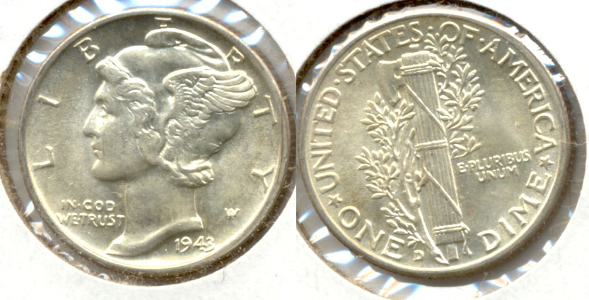 1943-D Mercury Dime MS-63 a