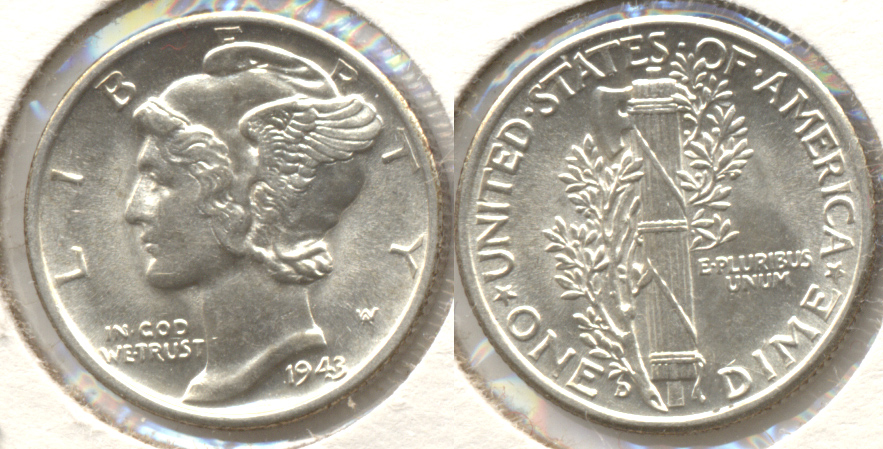 1943-D Mercury Dime MS-63 p