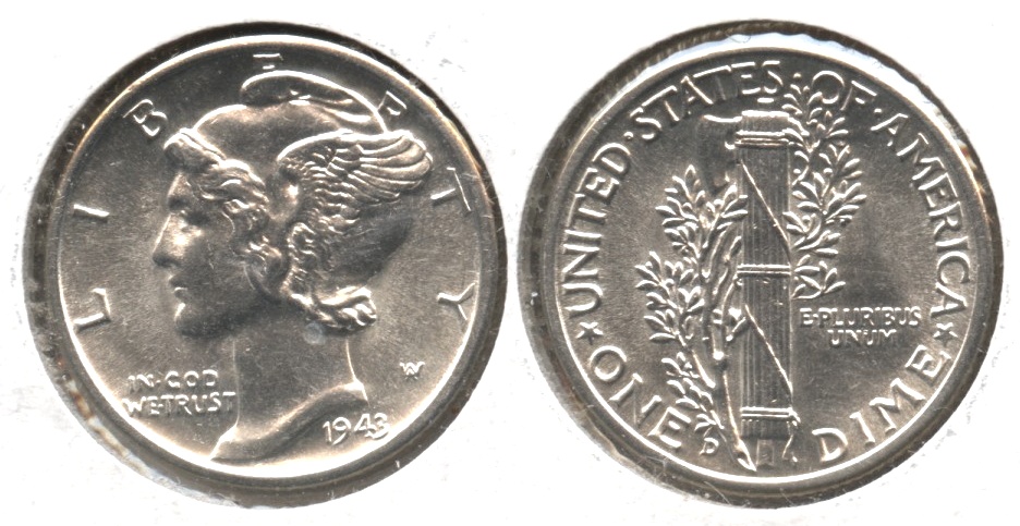 1943-D Mercury Dime MS-63 #r