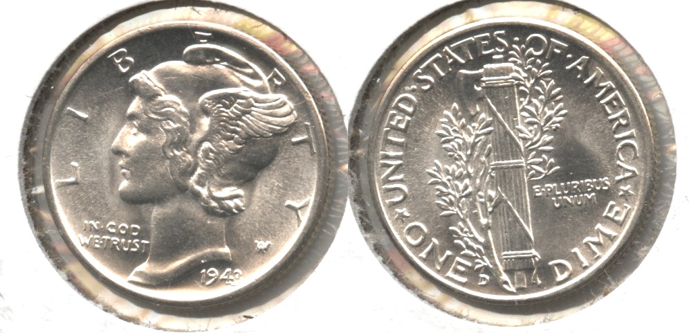 1943-D Mercury Dime MS-63 #s