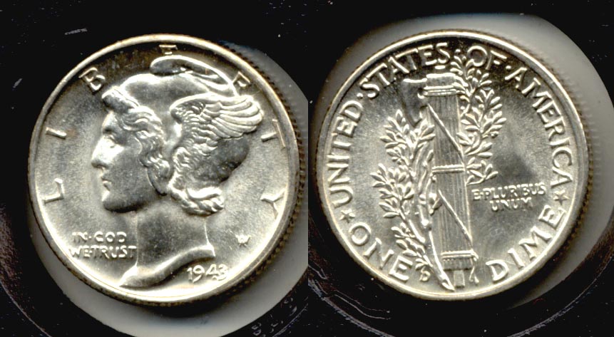 1943-D Mercury Dime MS-64 c