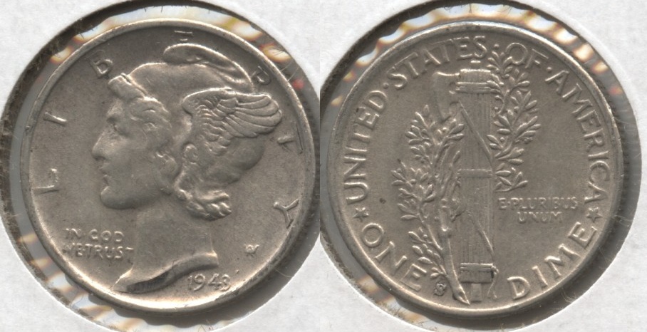 1943-S Mercury Dime EF-40