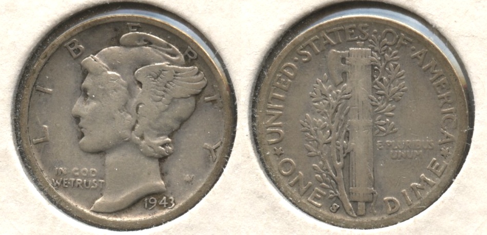 1943-S Mercury Dime Fine-12