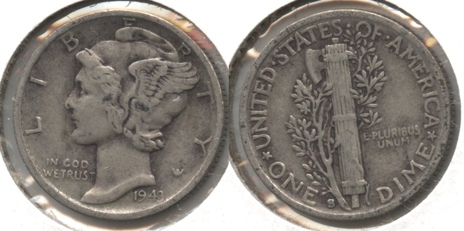 1943-S Mercury Dime Fine-12 #z