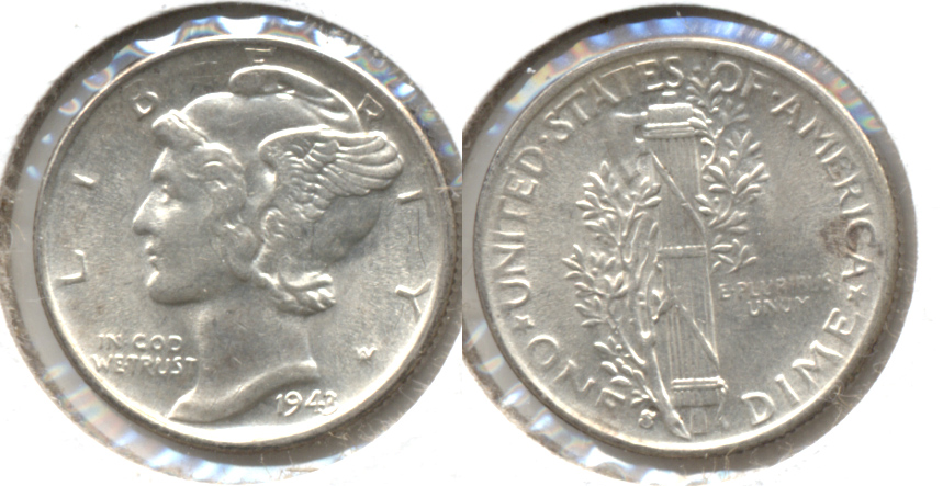 1943-S Mercury Dime MS-60 n