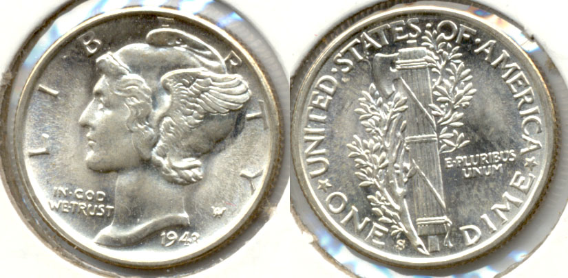 1943-S Mercury Dime MS-63 b