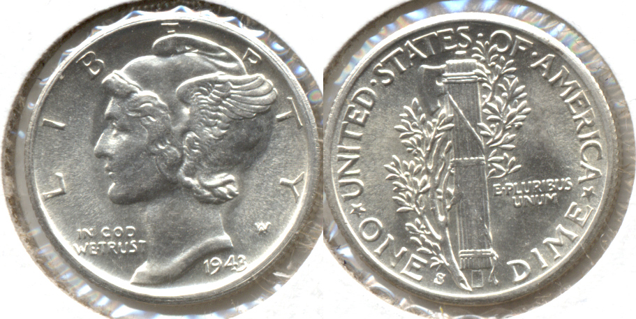 1943-S Mercury Dime MS-64