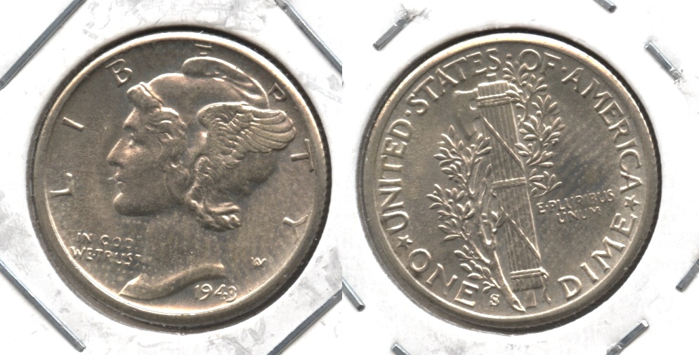 1943-S Mercury Dime MS-64 #b