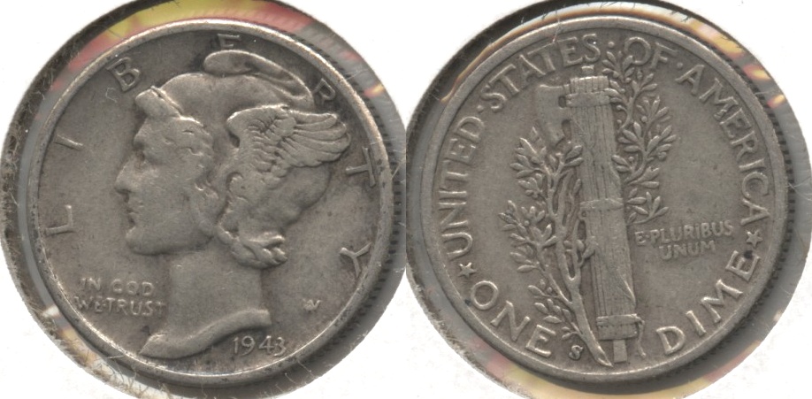 1943-S Mercury Dime VF-20