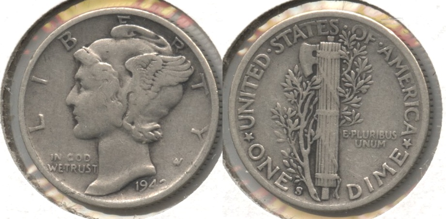 1943-S Mercury Dime VF-20 #h