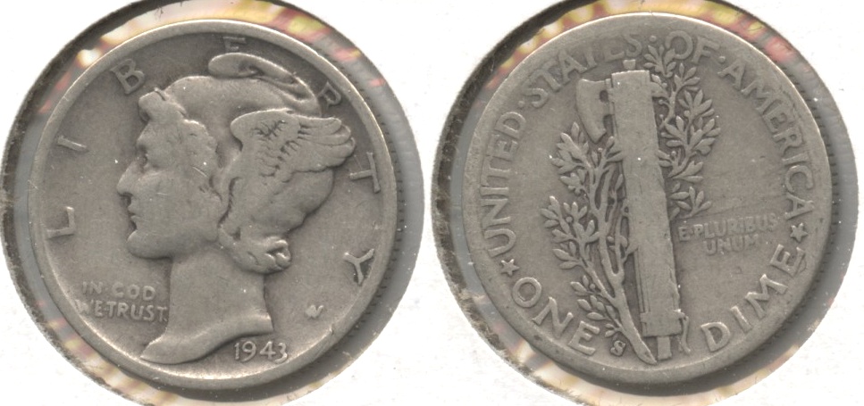 1943-S Mercury Dime VG-8