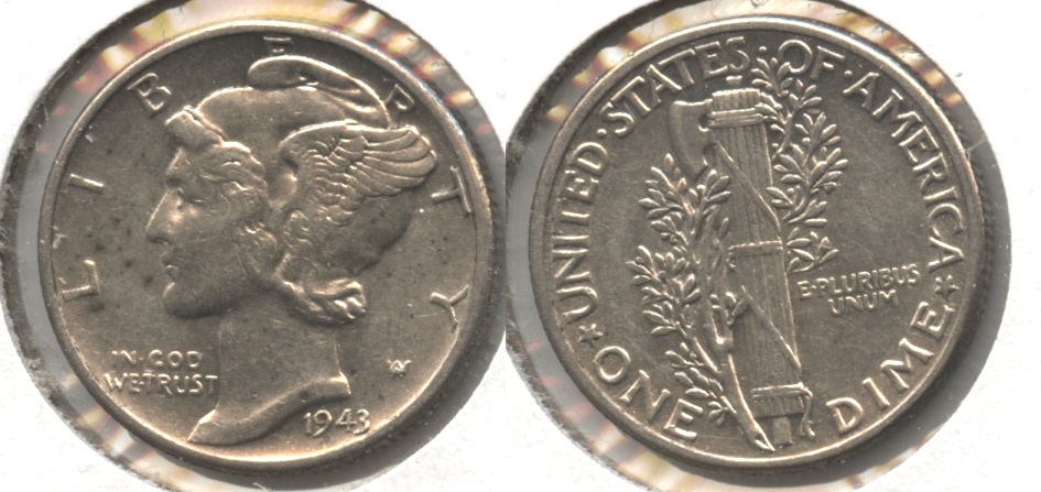 1943 Mercury Dime AU-50 #g