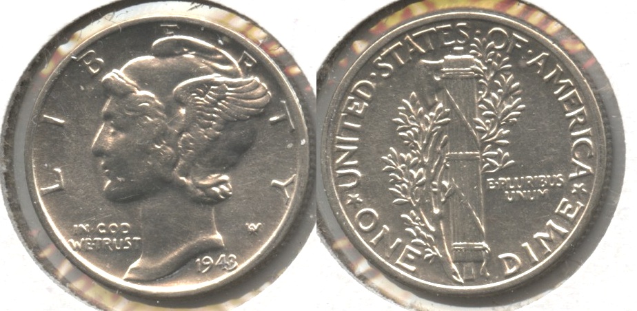 1943 Mercury Dime AU-50 #i