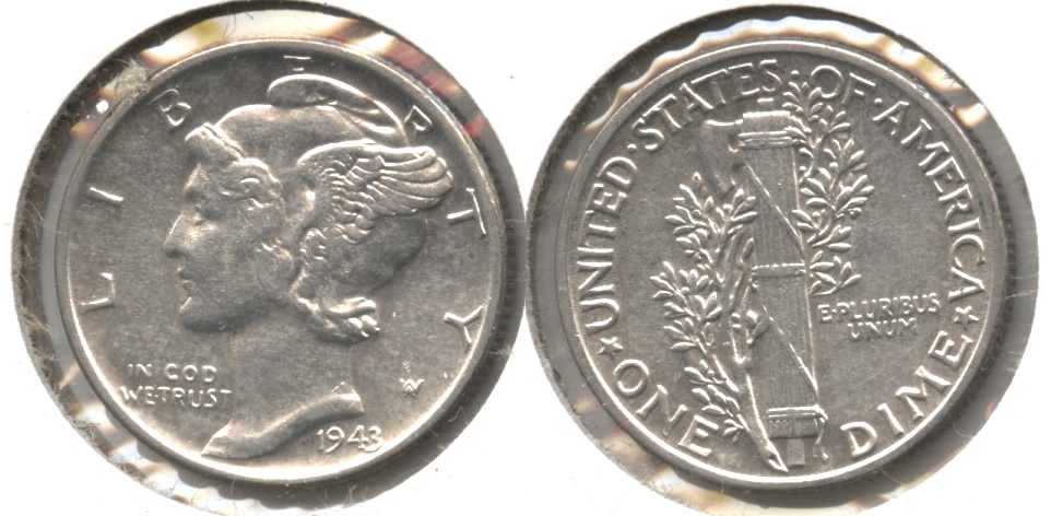 1943 Mercury Dime EF-40