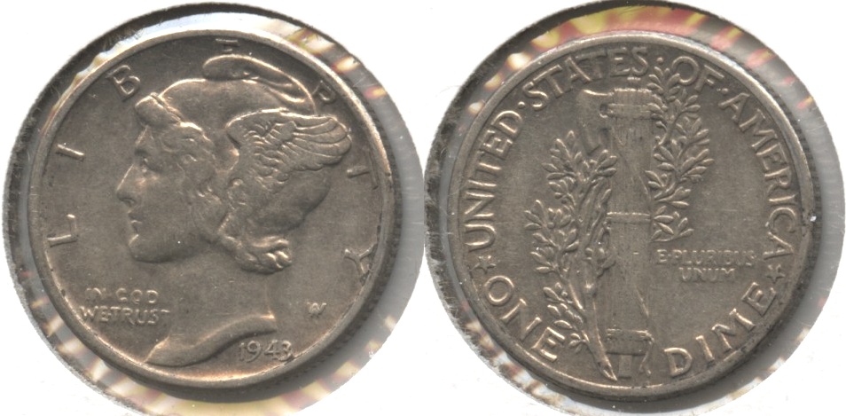 1943 Mercury Dime EF-40 #l