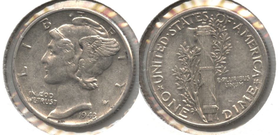1943 Mercury Dime EF-40 #s