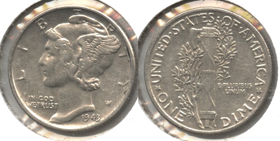 1943 Mercury Dime EF-40 #y
