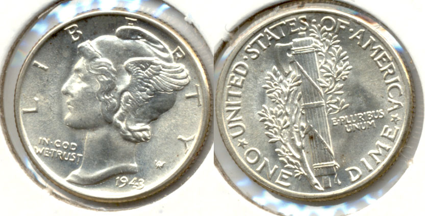 1943 Mercury Dime MS-63 b
