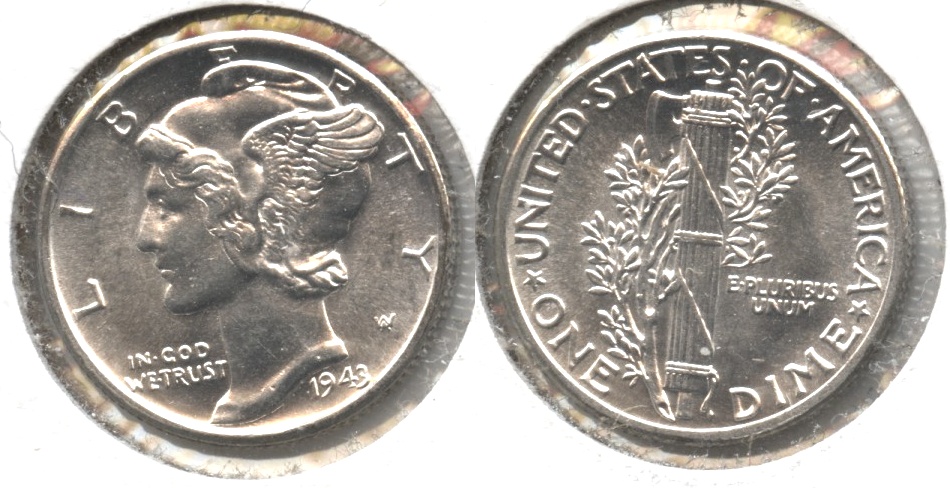 1943 Mercury Dime MS-64 #c