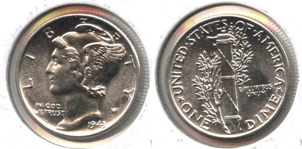 1943 Mercury Dime MS-64 #g