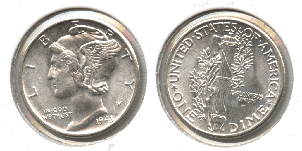 1943 Mercury Dime MS-64 #j