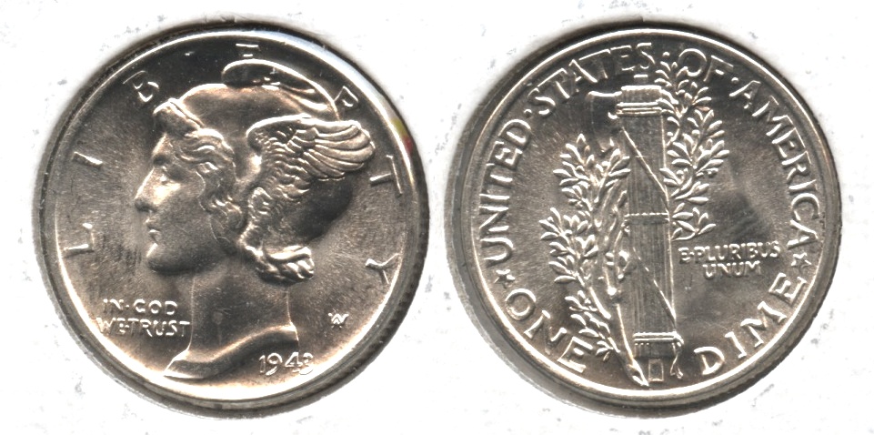 1943 Mercury Dime MS-65