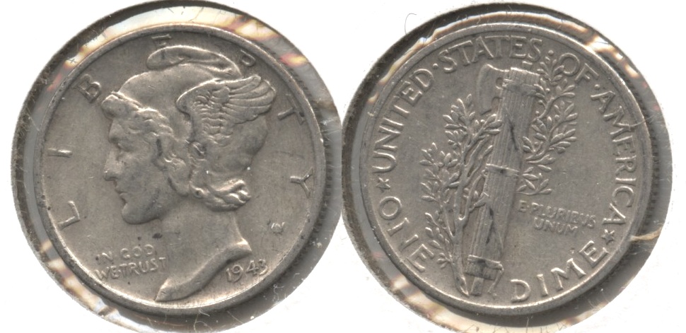 1943 Mercury Dime VF-20 #b