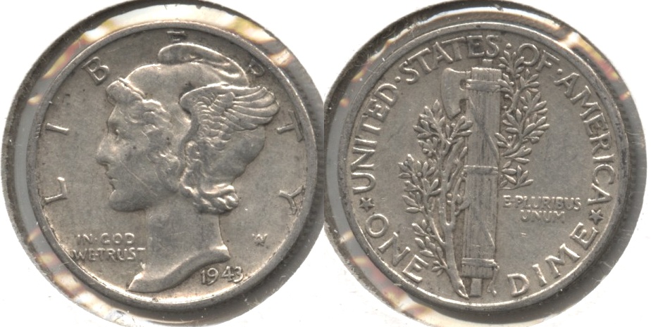 1943 Mercury Dime VF-20 #c