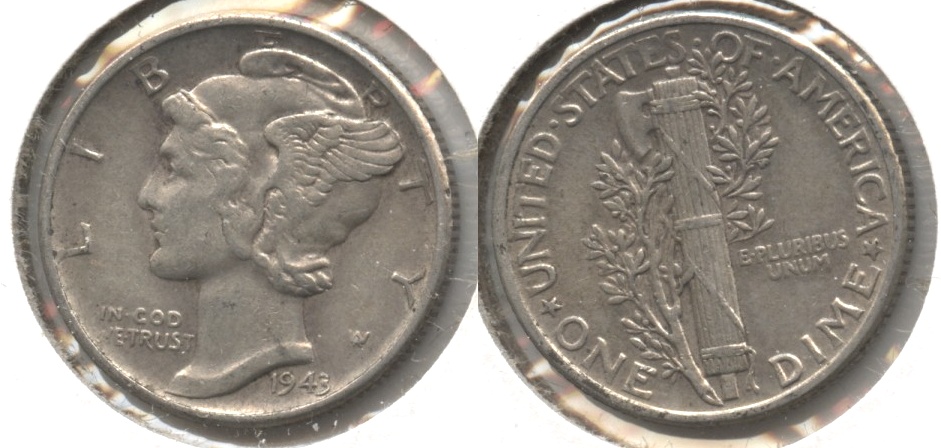 1943 Mercury Dime VF-20 #l