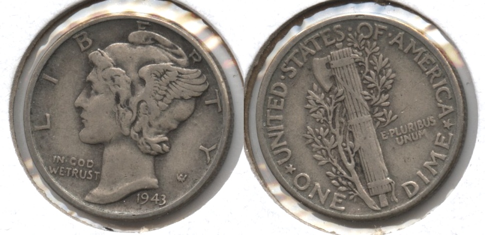 1943 Mercury Dime VF-20 #u