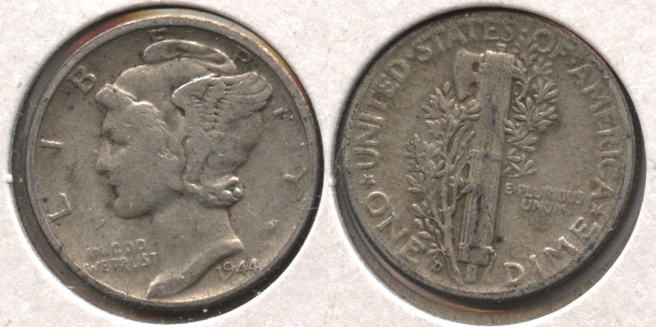 1944-D Mercury Dime Fine-12 #a