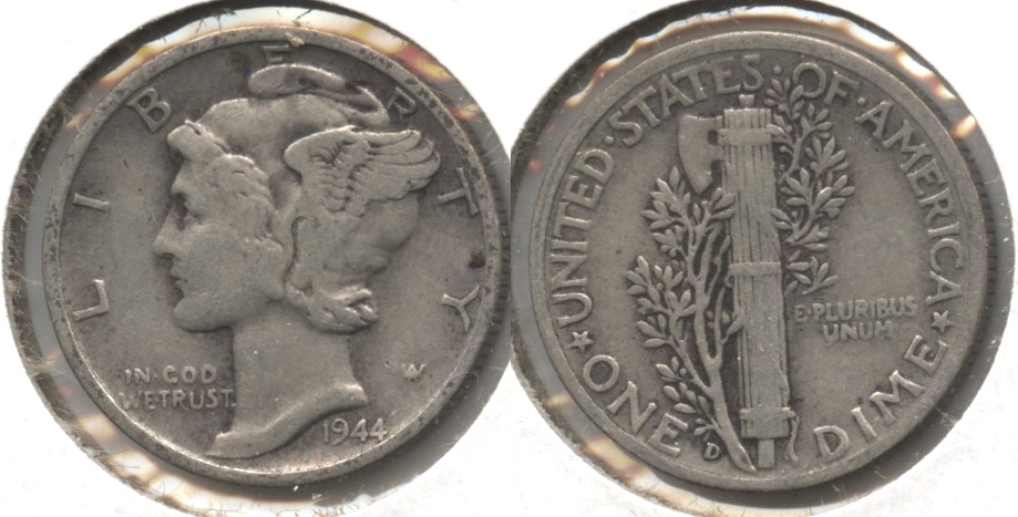 1944-D Mercury Dime Fine-12 #g