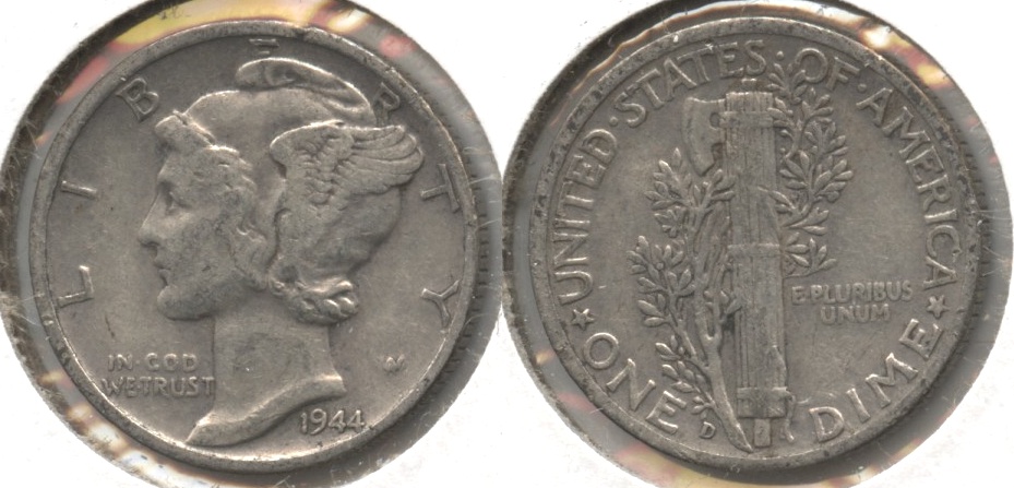 1944-D Mercury Dime Fine-12 #j
