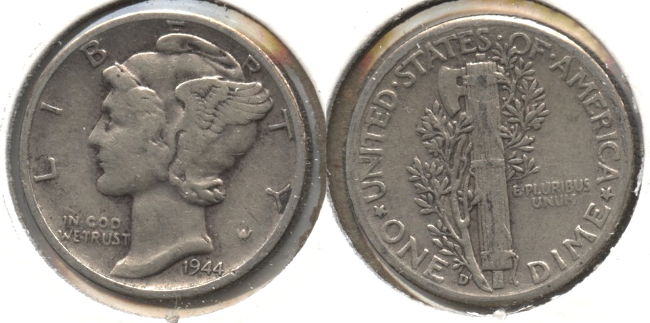 1944-D Mercury Dime Fine-12 #l