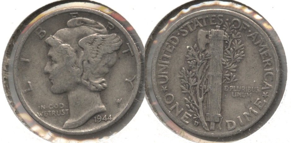1944-D Mercury Dime Fine-12 #q