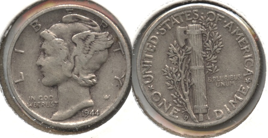 1944-D Mercury Dime Fine-15 #c