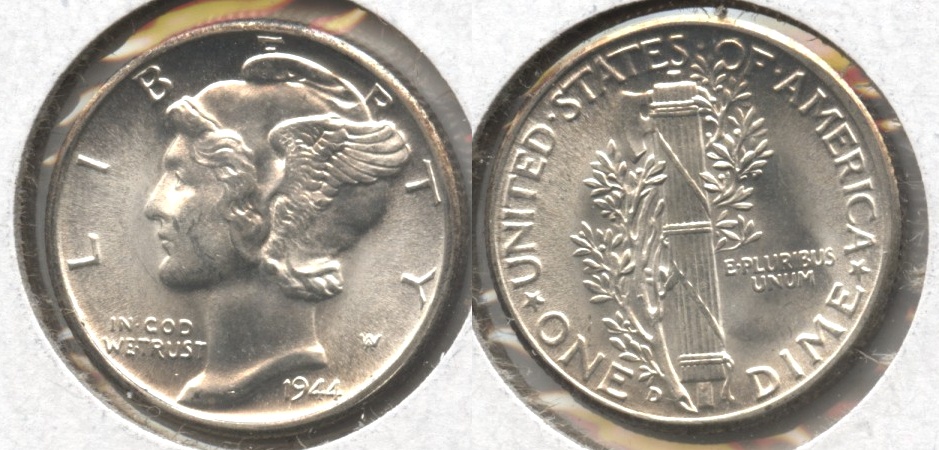 1944-D Mercury Dime MS-60 #aa