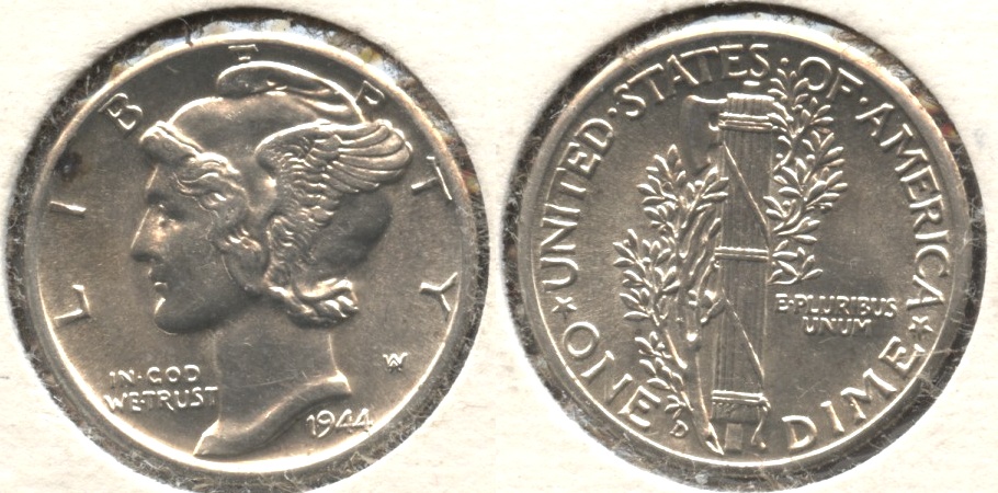 1944-D Mercury Dime MS-60 #c