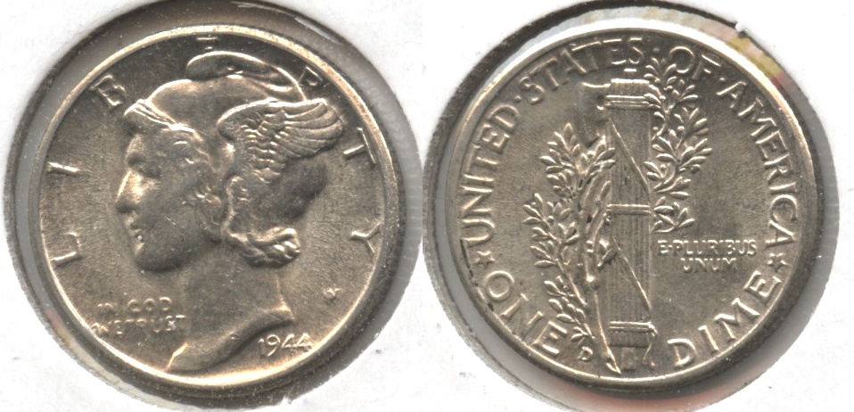 1944-D Mercury Dime MS-60 #n