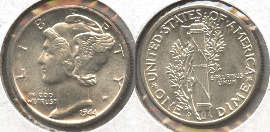1944-D Mercury Dime MS-60 #o