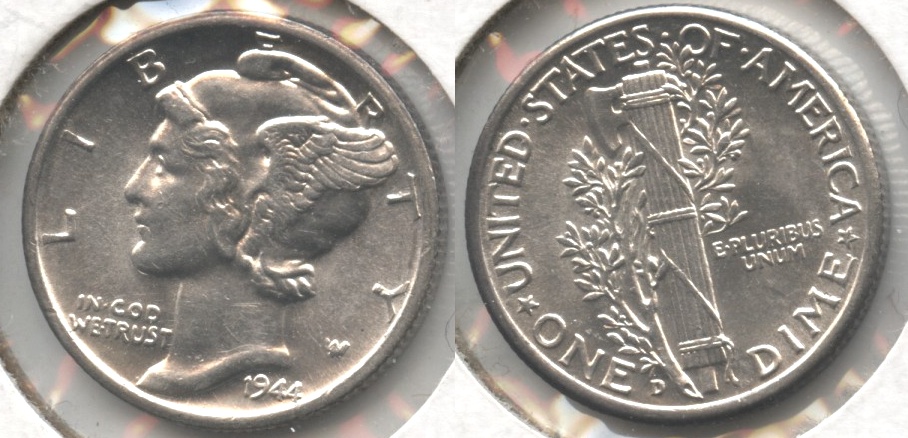 1944-D Mercury Dime MS-60 #v