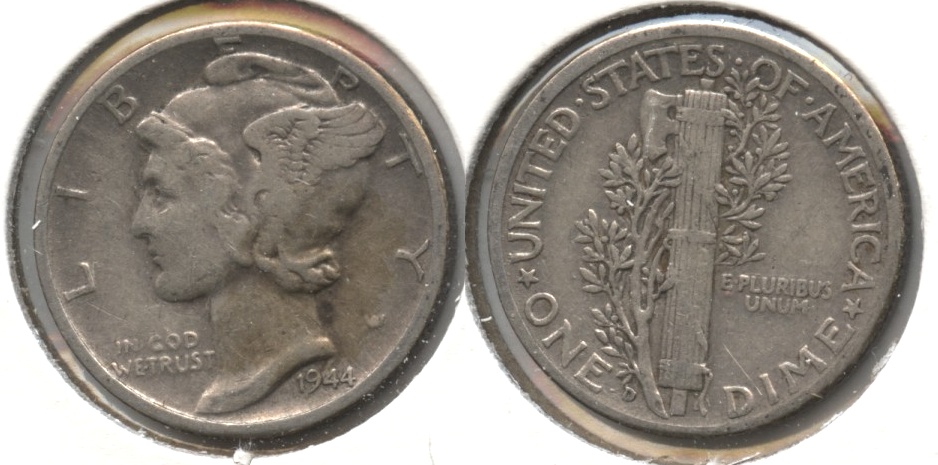 1944-D Mercury Dime VF-20
