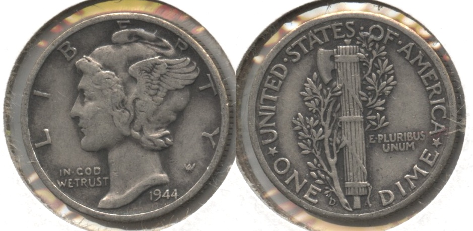1944-D Mercury Dime VF-20 #b