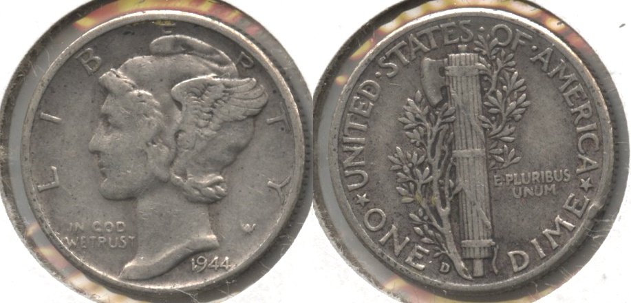 1944-D Mercury Dime VF-20 #c