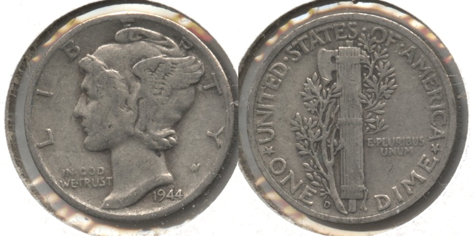 1944-D Mercury Dime VF-20 #e