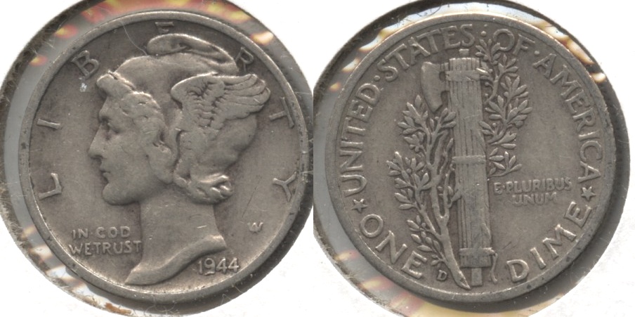 1944-D Mercury Dime VF-20 #f