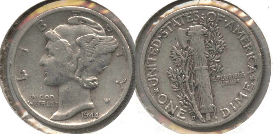 1944-D Mercury Dime VF-20 #h