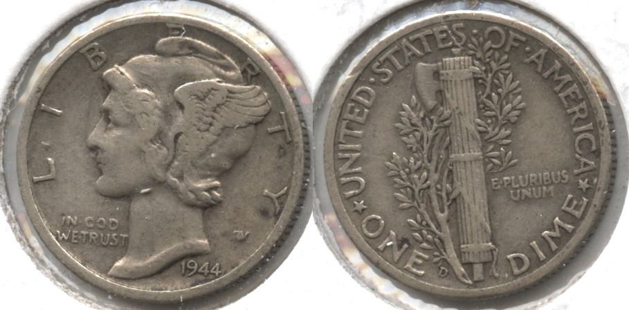 1944-D Mercury Dime VF-20 #k