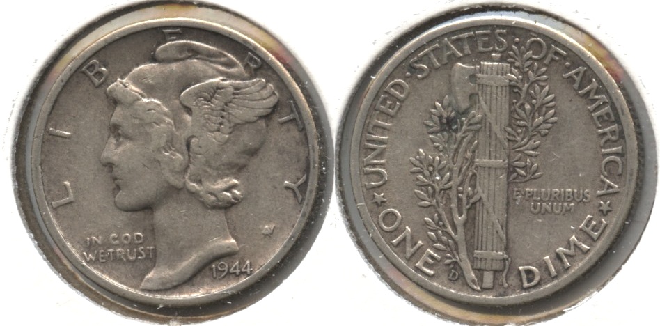 1944-D Mercury Dime VF-30 #a